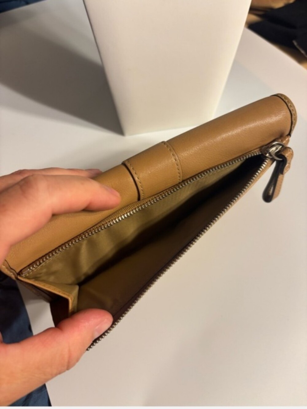 Coach Tan Smooth Leather Slim Envelope Long Wallet NWOT - Picture 8 of 9